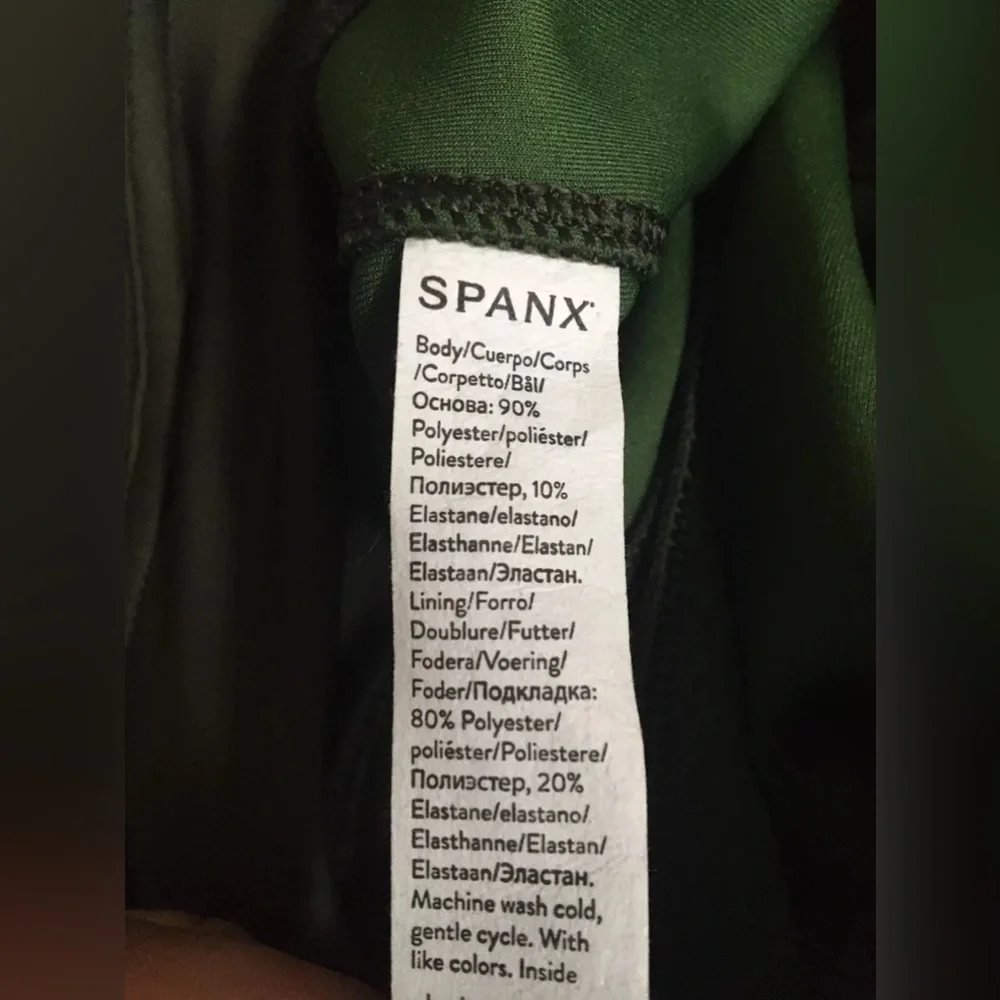 SPANX Suede Leggings Size Small Olive Green. - Picture 6 of 10